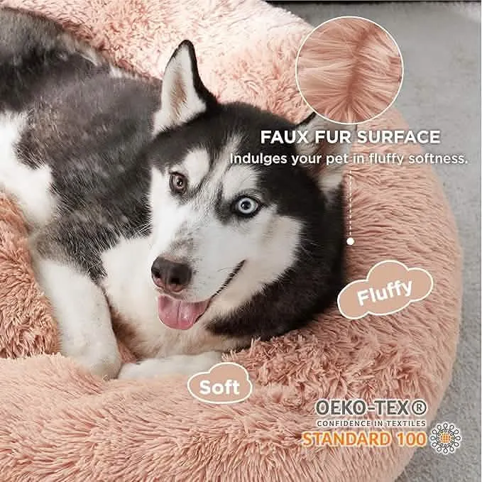 Calming Donut Bed for Dogs and Cats