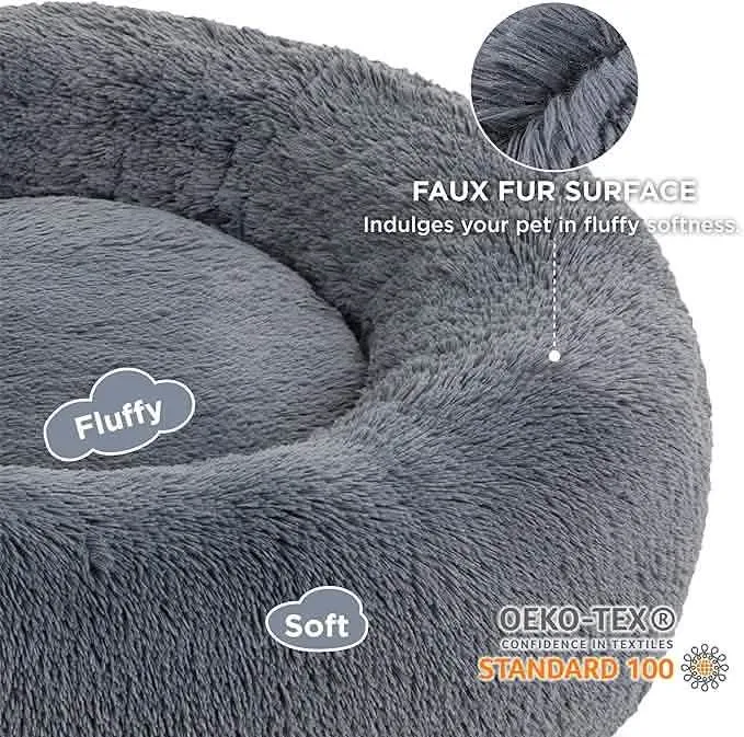 Calming Donut Bed for Dogs and Cats