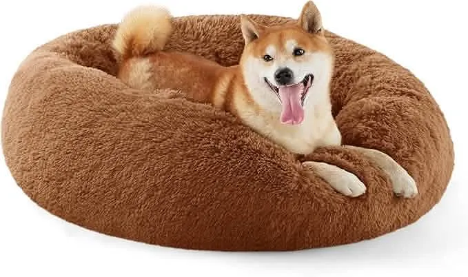 Calming Donut Bed for Dogs and Cats