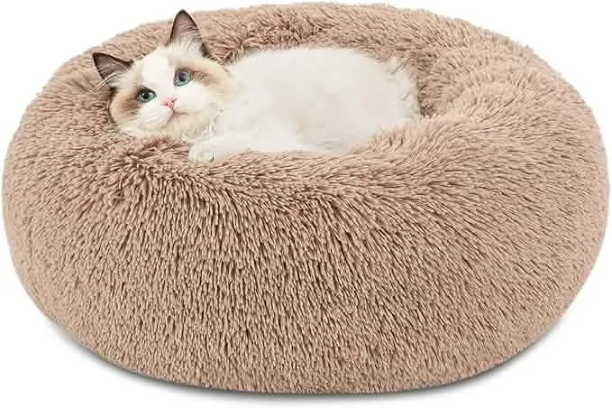 Calming Donut Bed for Dogs and Cats