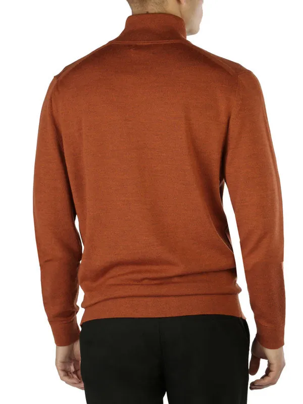 Calvin Klein Half-Zip Pullover in Brown Color