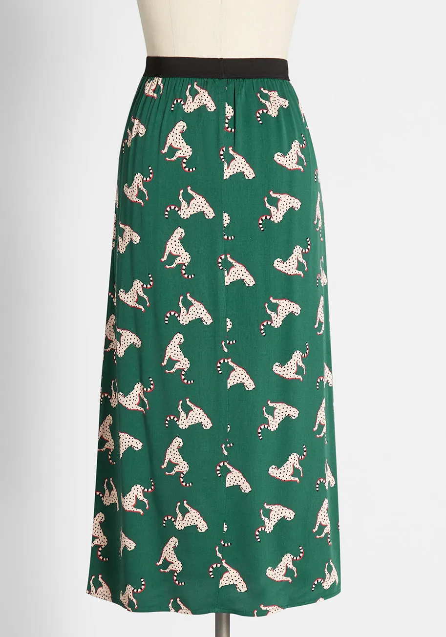 Can't Cat-ch Me Midi Skirt