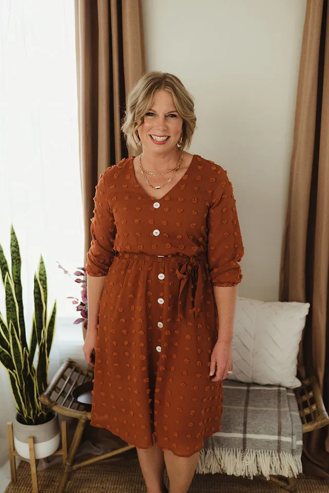 Caramel Wrap Dress