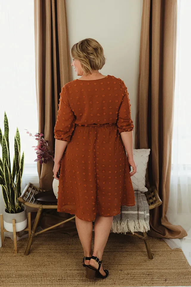 Caramel Wrap Dress