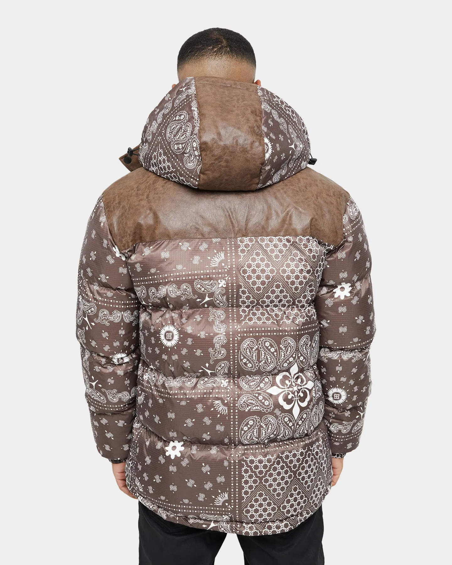 Carre Bandana Ultra Roadman Puffer Jacket Dark Brown