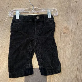 Carters Cotton Black corduroy elst/wst Pants 3m