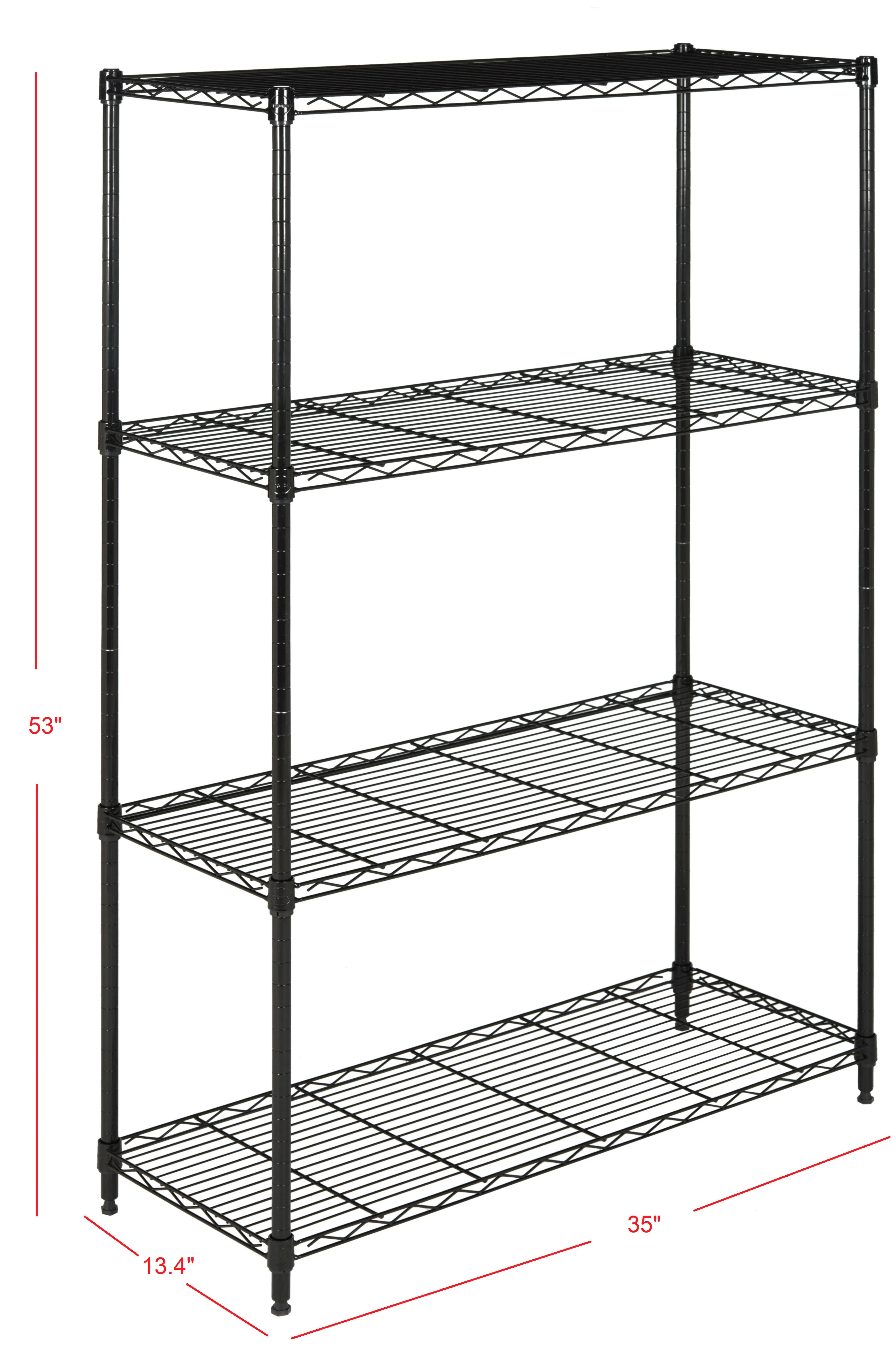 Cascade 53" 4-Shelf Wire Rack