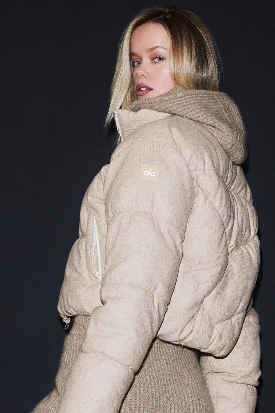 Cashmere Alpine Puffer - Flax Heather/Silverwood