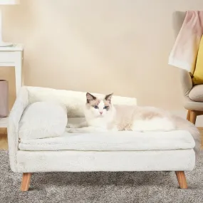 Cat Sofa Bed with Sturdy Wood Legs & Cozy Pad