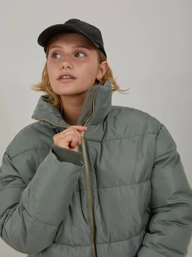 Coster Copenhagen Short Puffer Jacket Green