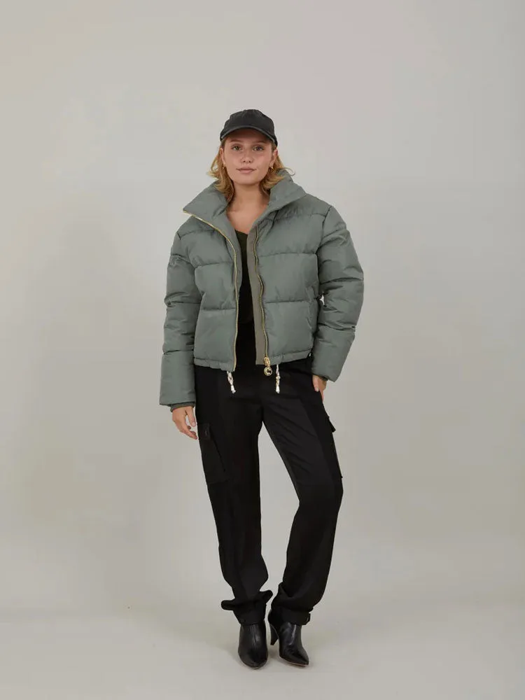 Coster Copenhagen Short Puffer Jacket Green