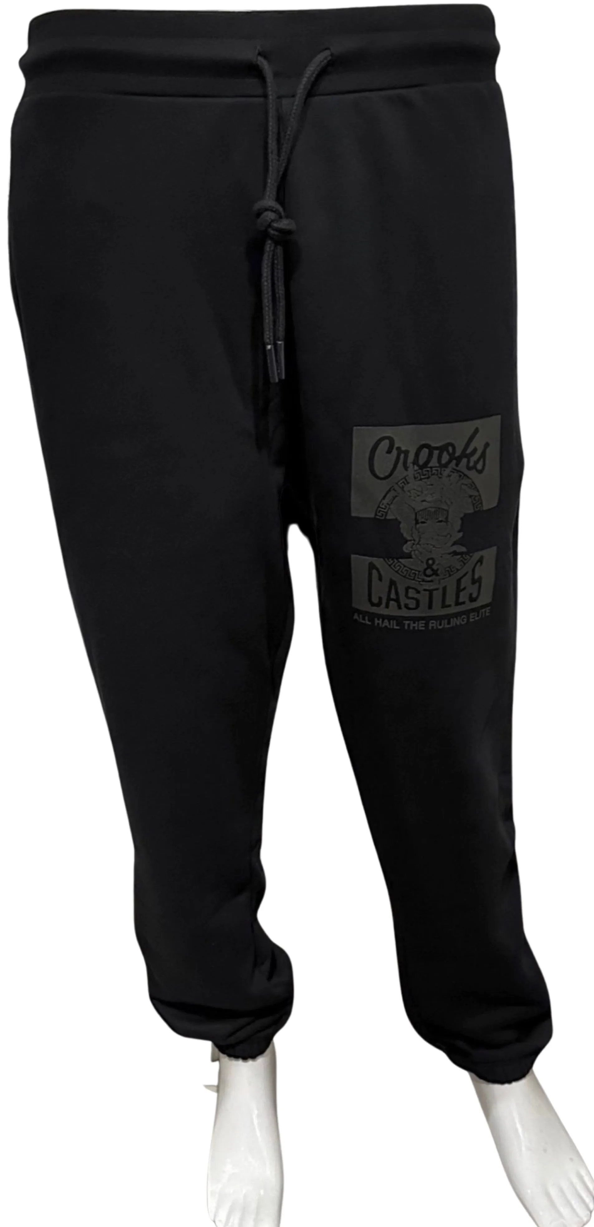 ^CROOKS & CASTLES^ (BLACK) ~MAD KLEPTO~ JOGGER SWEATPANTS