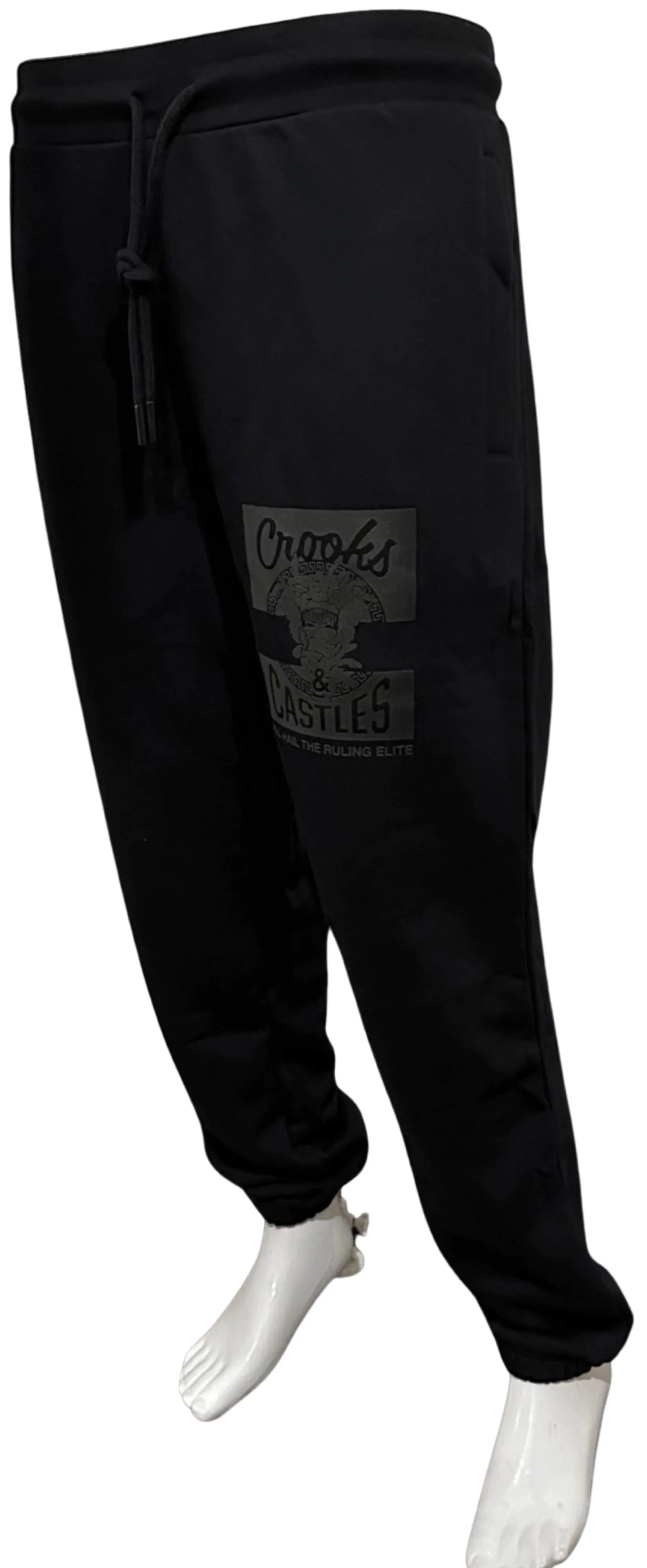 ^CROOKS & CASTLES^ (BLACK) ~MAD KLEPTO~ JOGGER SWEATPANTS