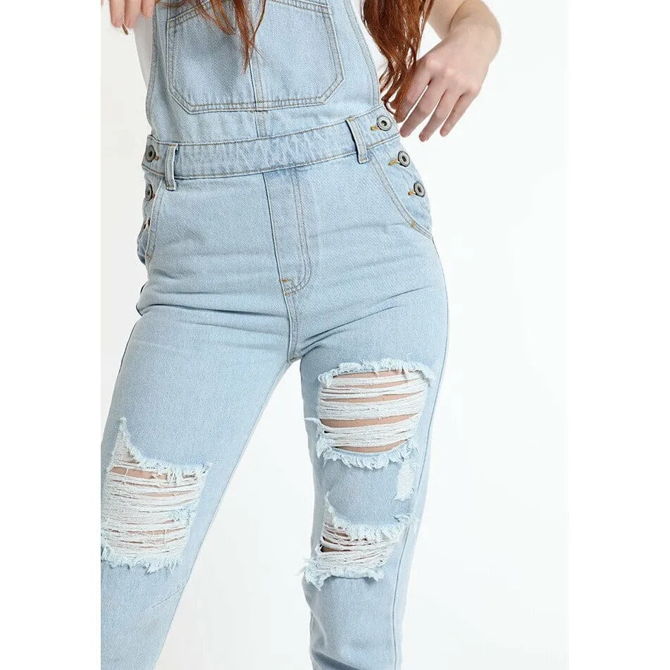 Damen Overall Hose Denim