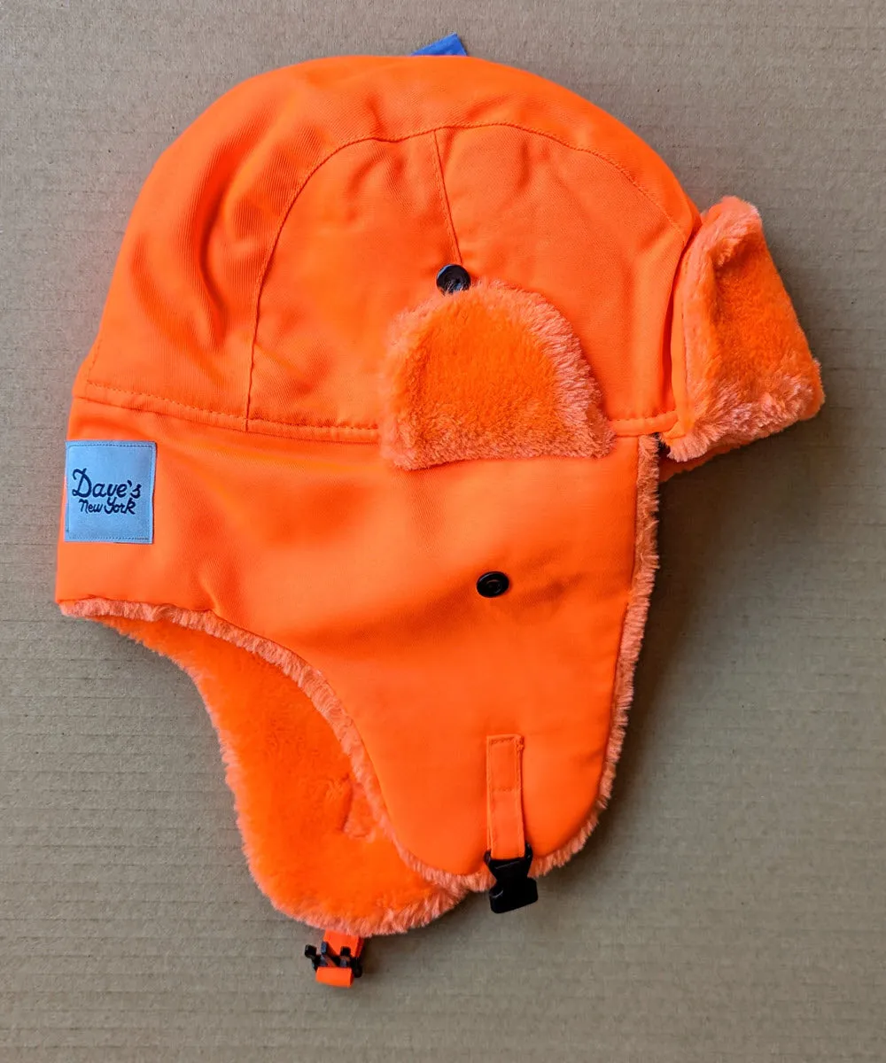 Dave's New York Bomber Hat - Bright Orange