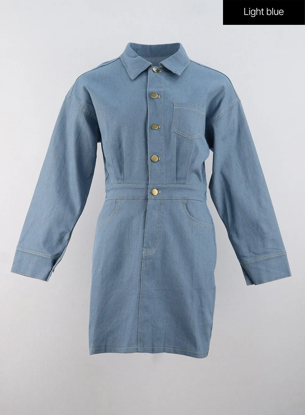 Denim Mini Shirt Dress OG315