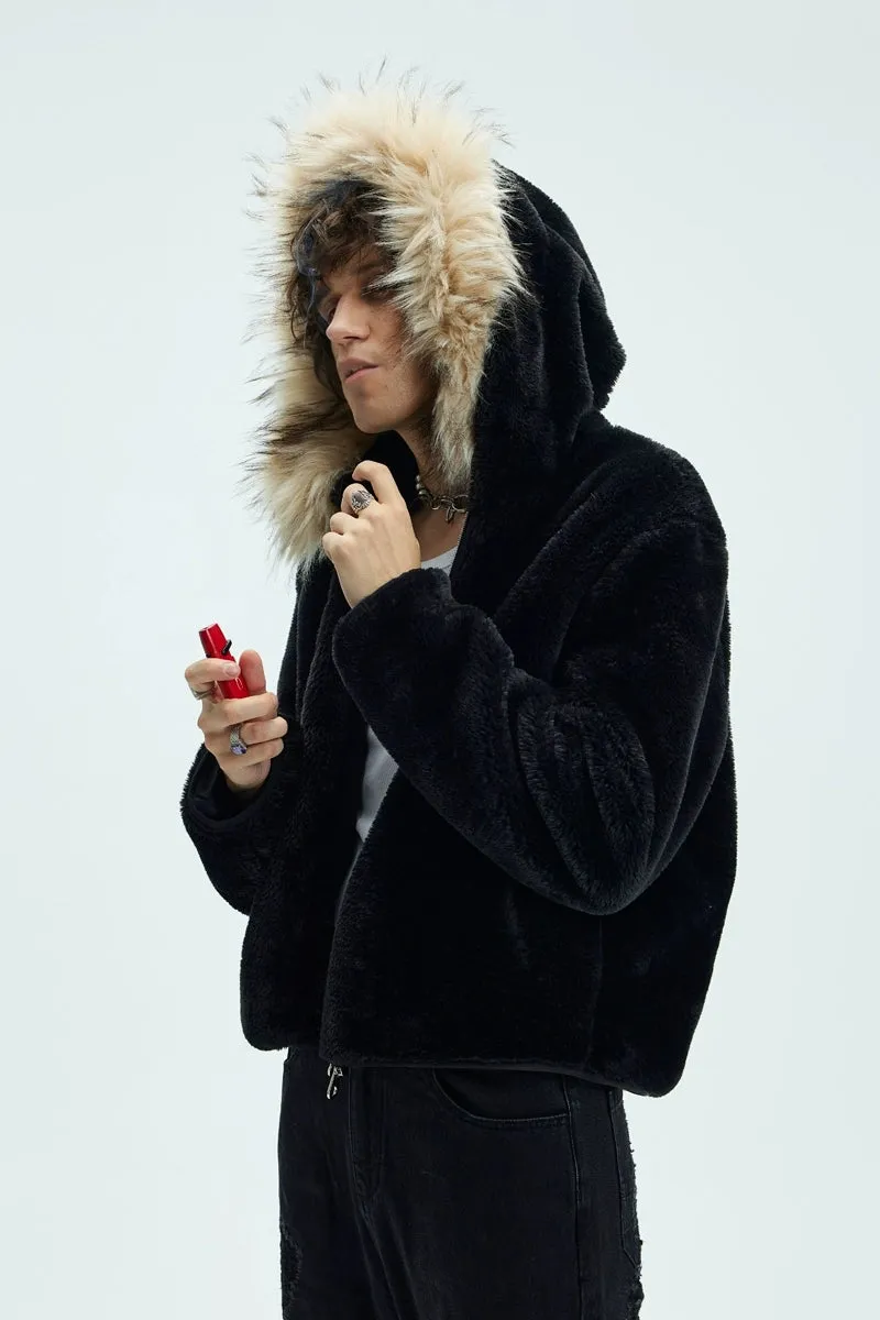 Detachable Fur Collar Fleece Hooded Jacket WN9085