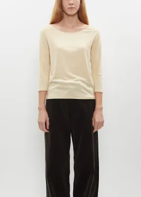 Didion Rib Tee — Pale Yellow