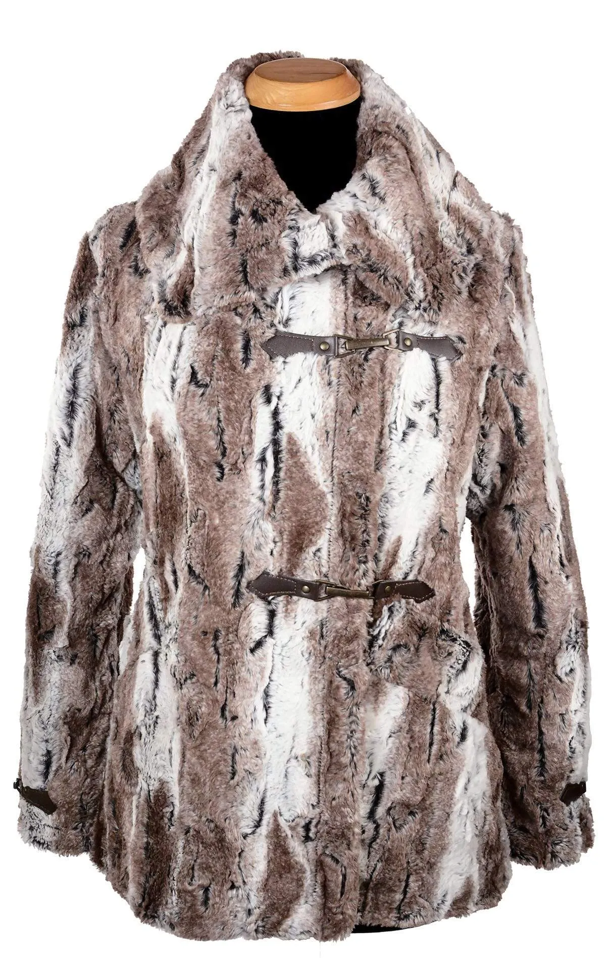 Dietrich Coat - Luxury Faux Fur in Birch (One Large Left!)