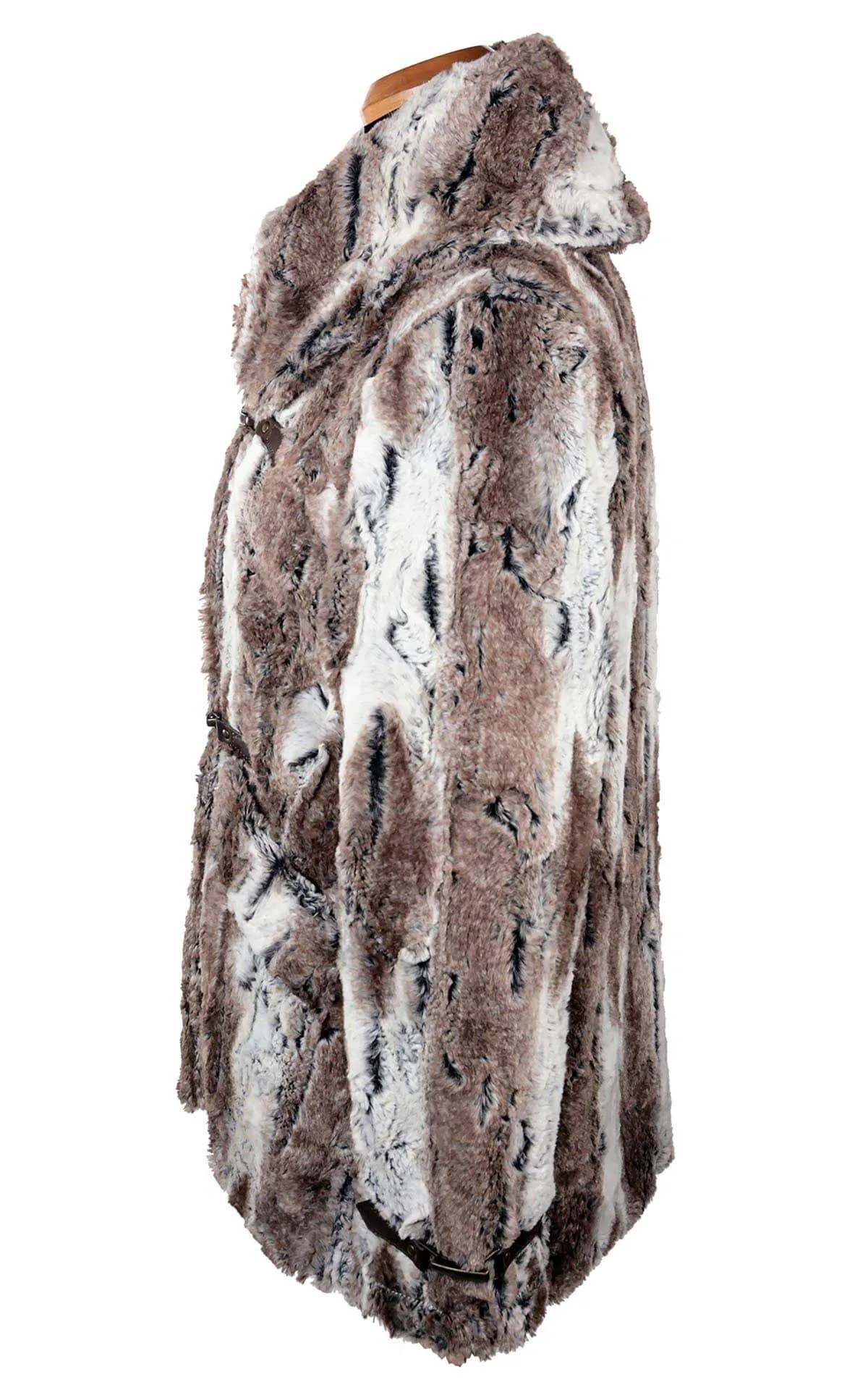 Dietrich Coat - Luxury Faux Fur in Birch (One Large Left!)