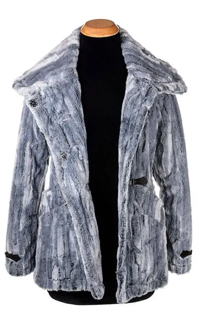 Dietrich Coat - Luxury Faux Fur in Glacier Bay (One Small / One Large Left!)