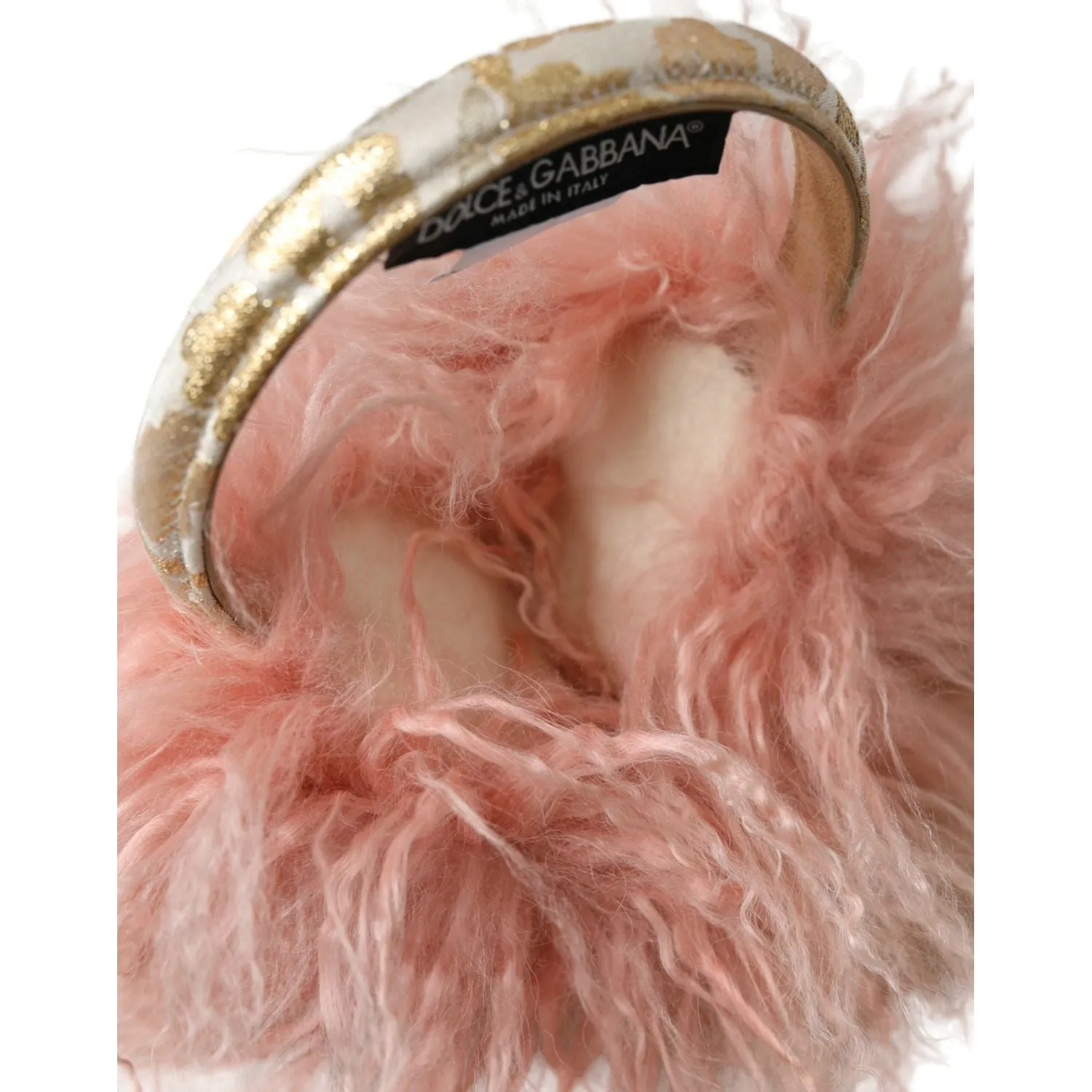 Dolce & Gabbana Elegant Pink Fur Earmuffs - Winter Chic Accessory