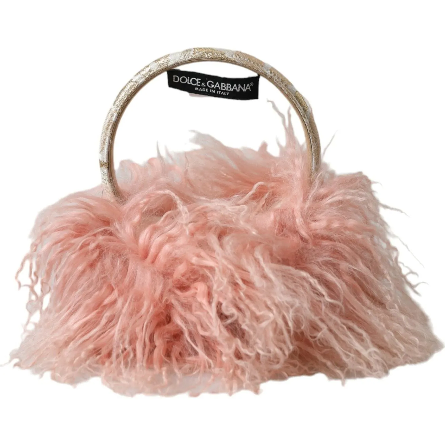 Dolce & Gabbana Elegant Pink Fur Earmuffs - Winter Chic Accessory