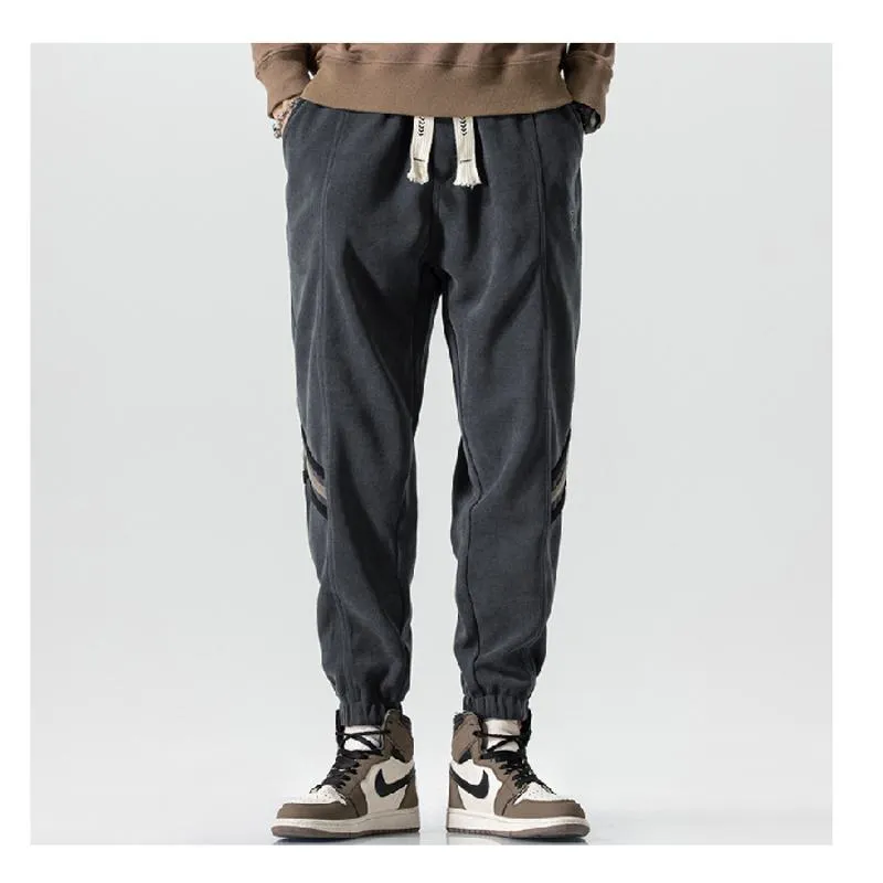 Elastic Waist Tapered Loose Fit Warmth Versatile Elasticity Sweatpant