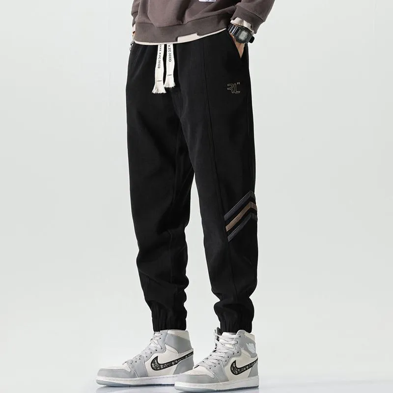 Elastic Waist Tapered Loose Fit Warmth Versatile Elasticity Sweatpant