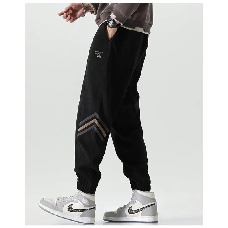 Elastic Waist Tapered Loose Fit Warmth Versatile Elasticity Sweatpant