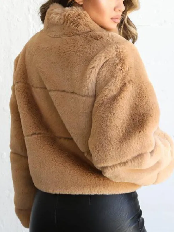 Faux Fur Zipper Jacket