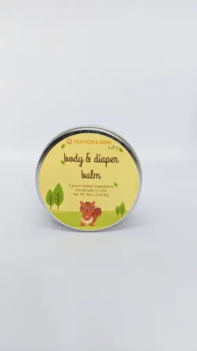 Feather & Bone - Baby Body & Diaper Balm: 8oz. Plant-Based.