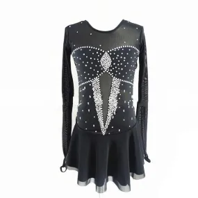 Figure Skating Dress Black Long Sleeves BSU3182.32