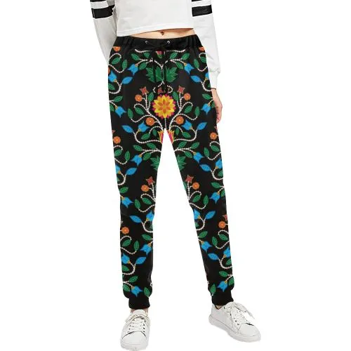 Floral Beadwork Four Clans Women's Sweatpants