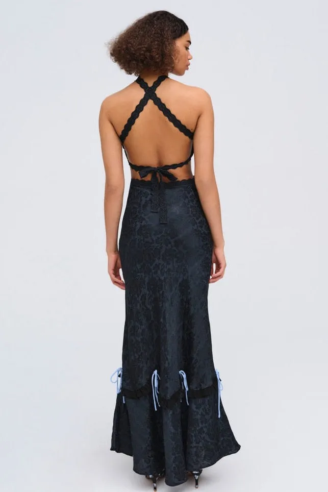 For Love & Lemons Mathilde Maxi Dress - Black