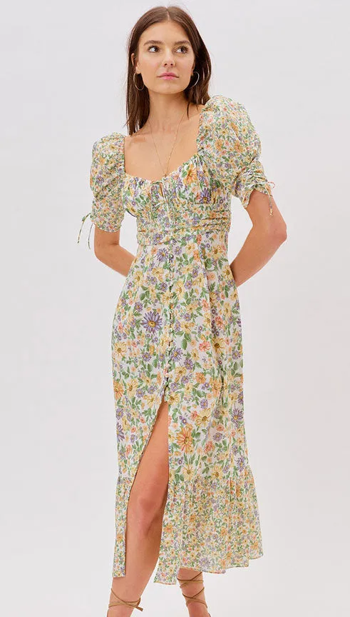 For Love and Lemons Riley Dress | Floral Midi Dress