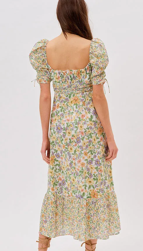 For Love and Lemons Riley Dress | Floral Midi Dress