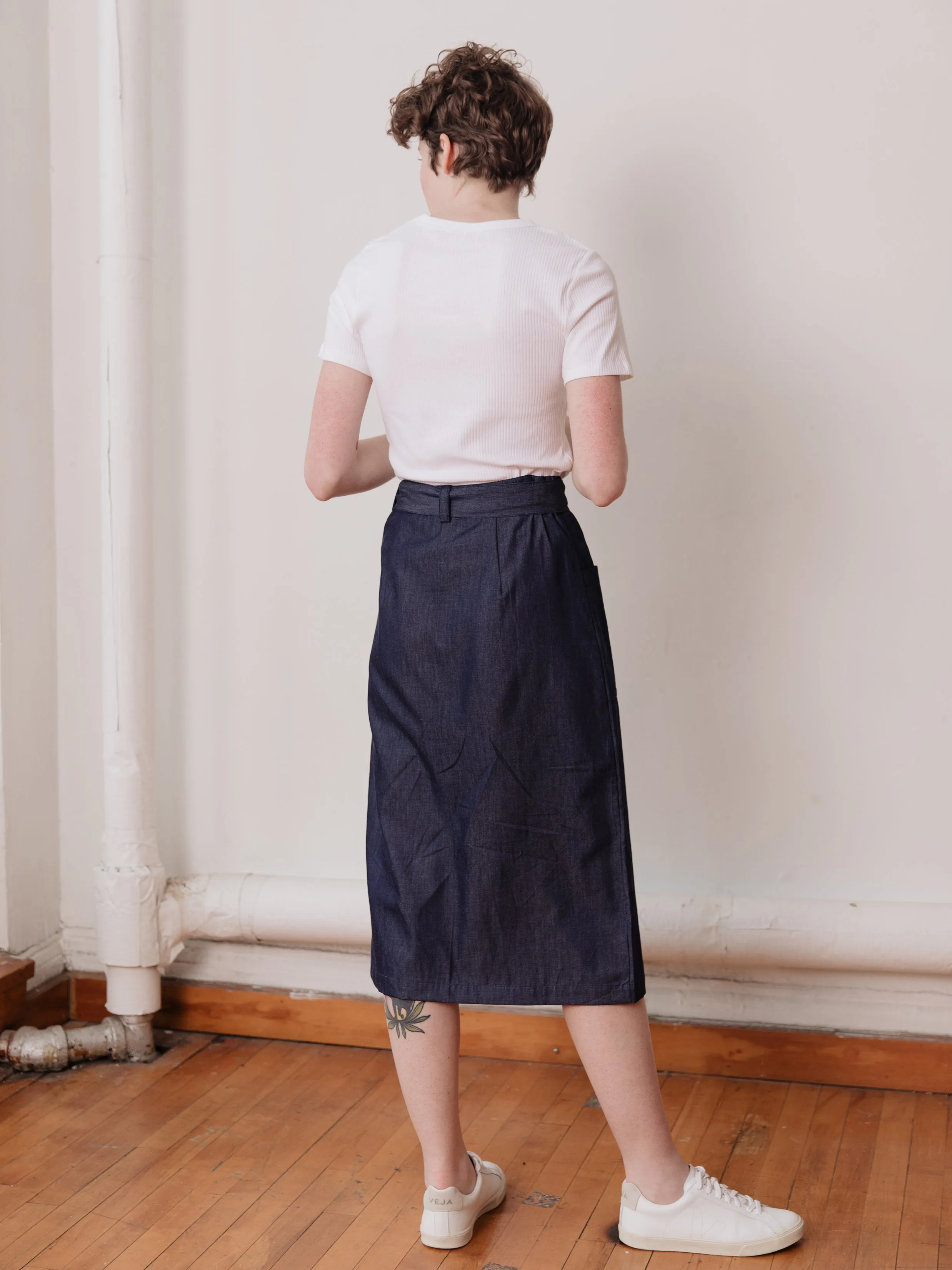 Frances Skirt - Blue Denim