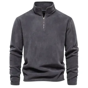 Funki Buys | Sweaters | Men's Warm Mock Neck Fleece Pullover