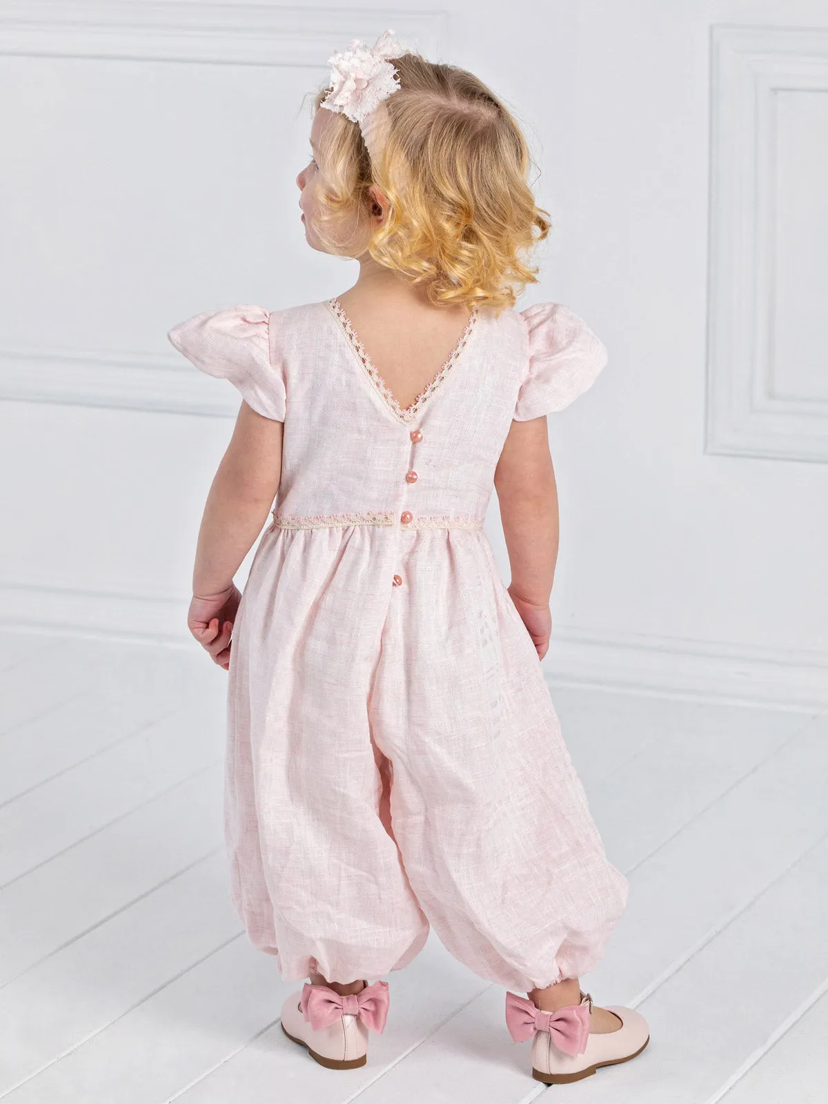 Girl's baptism linen Overall - MIDJE