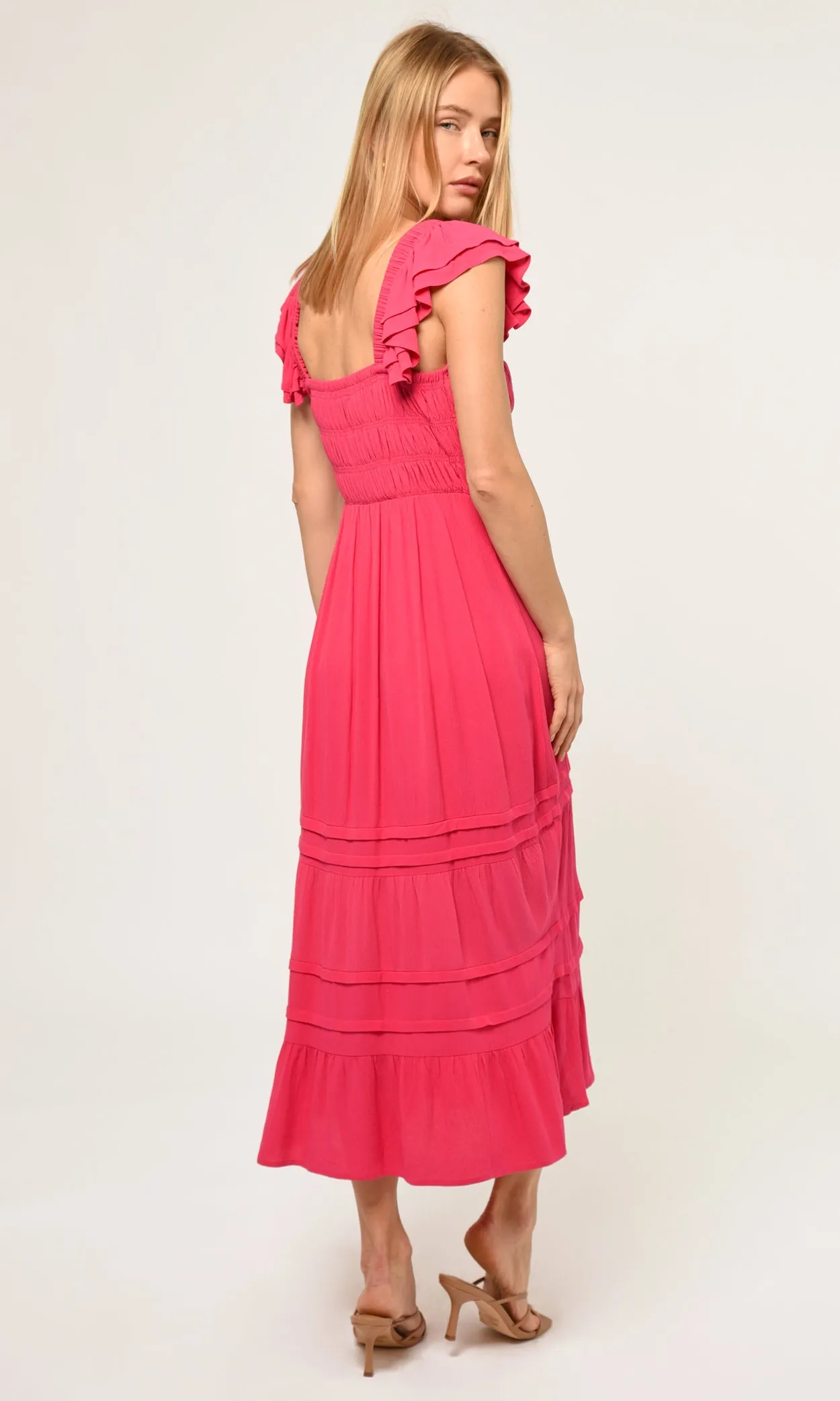 Glenda Smocked Gauze Maxi Dress