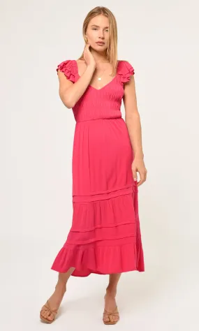 Glenda Smocked Gauze Maxi Dress