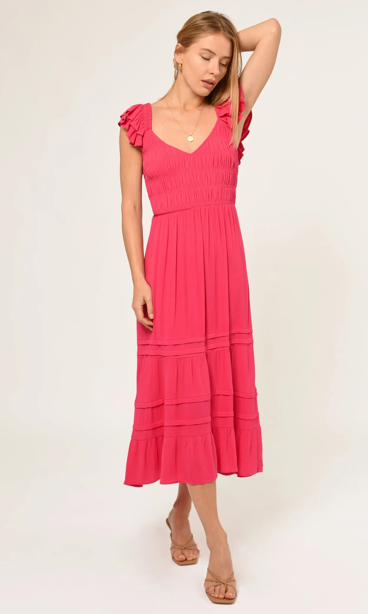 Glenda Smocked Gauze Maxi Dress