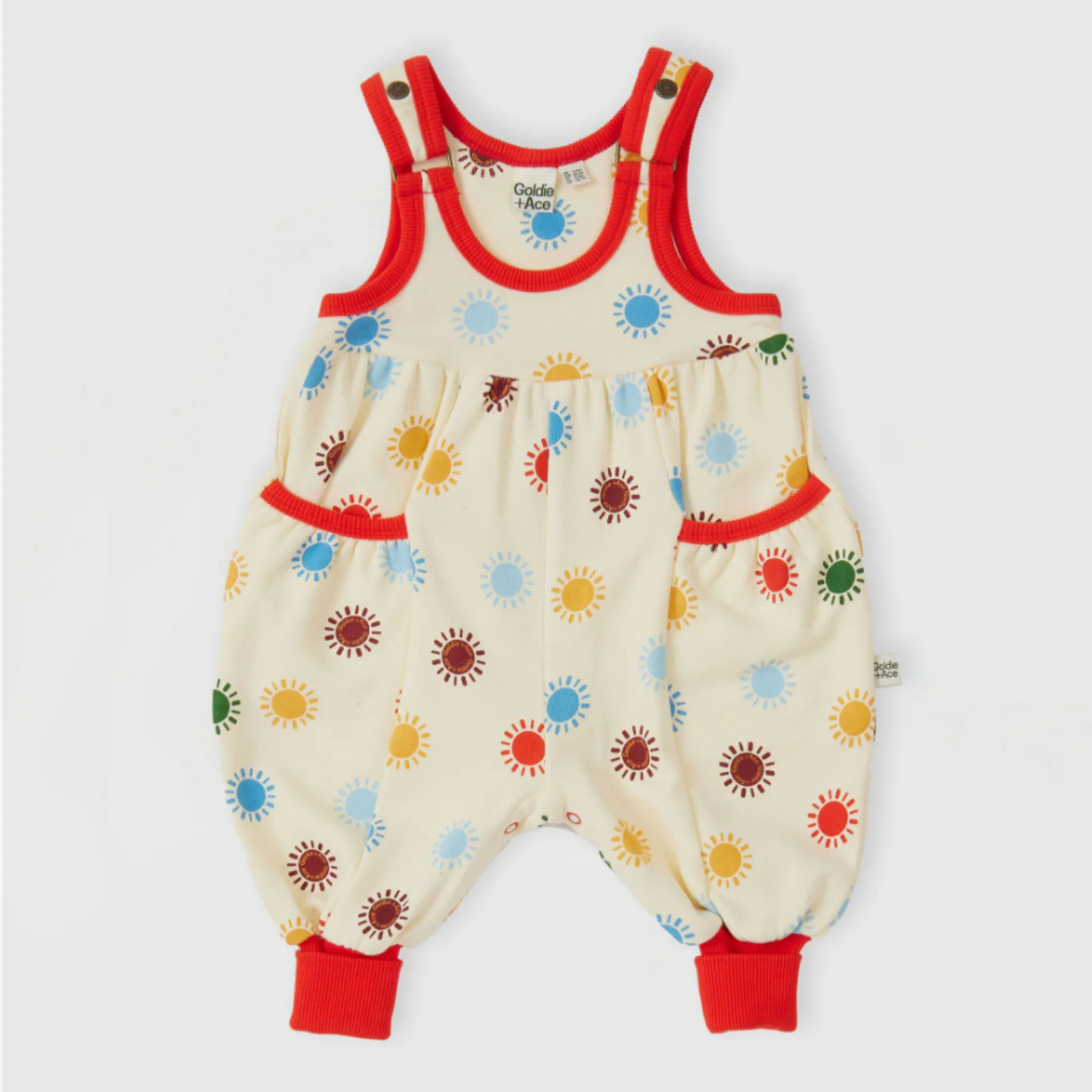 Goldie   Ace - Sunny Days Balloon Overall Romper - Cream