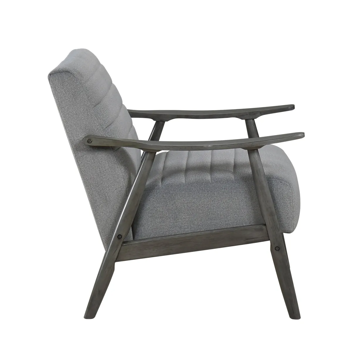 Greeley Gray Upholstered Wood Bench