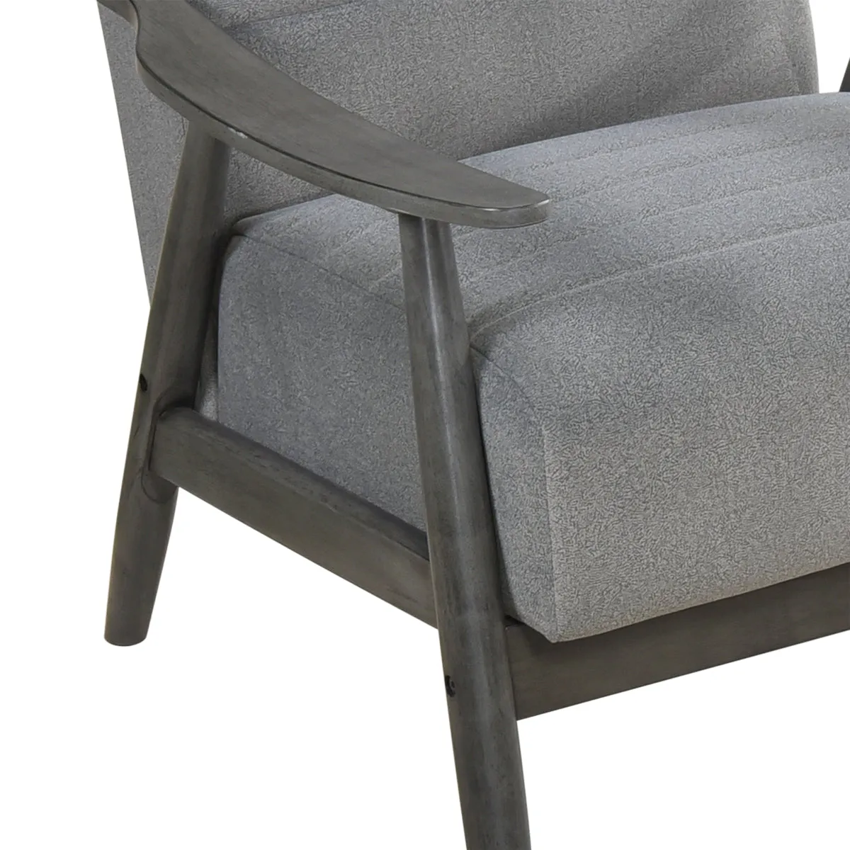 Greeley Gray Upholstered Wood Bench