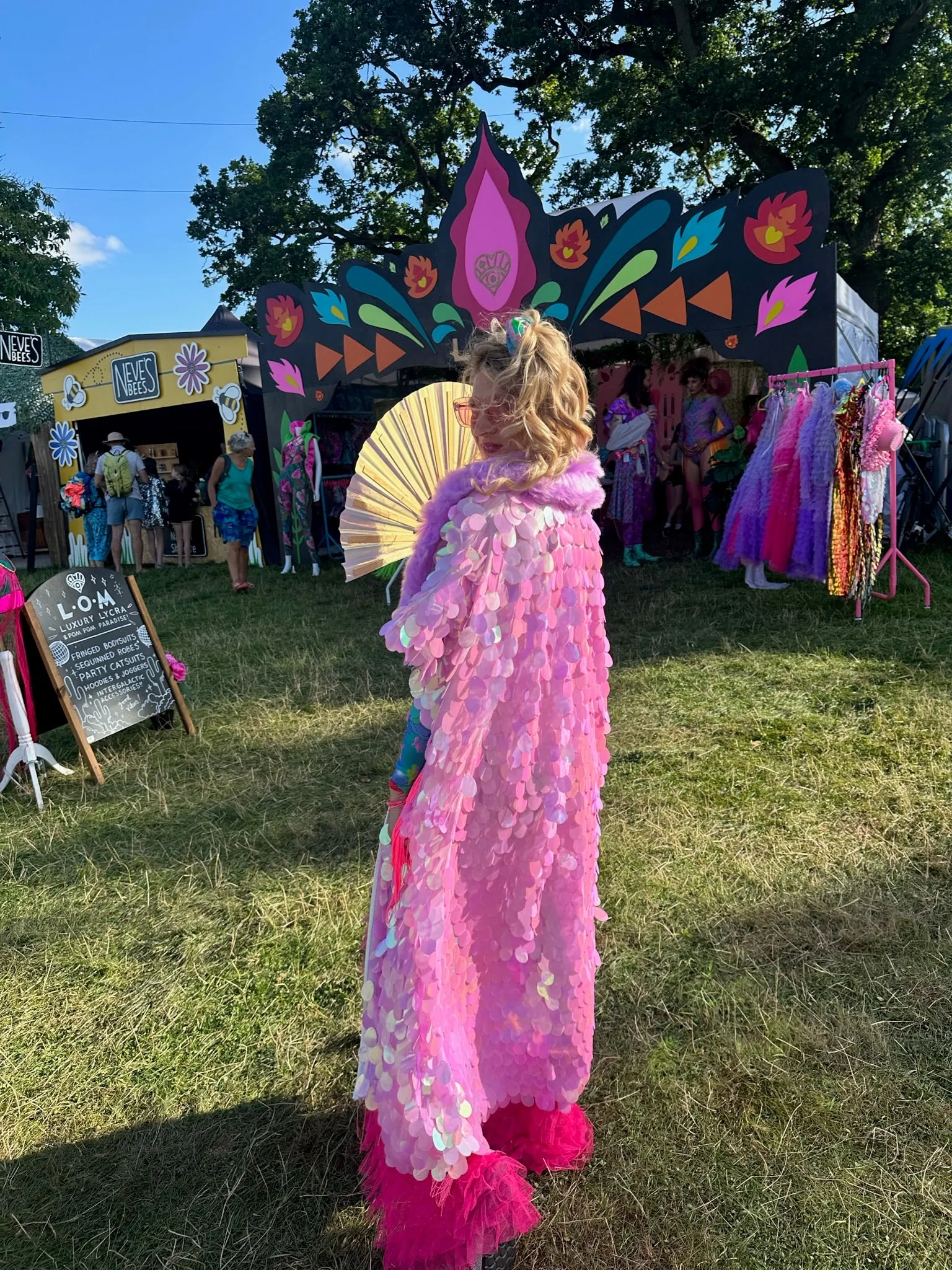 Hybrid Sequin Kimono in Bubblegum Pink