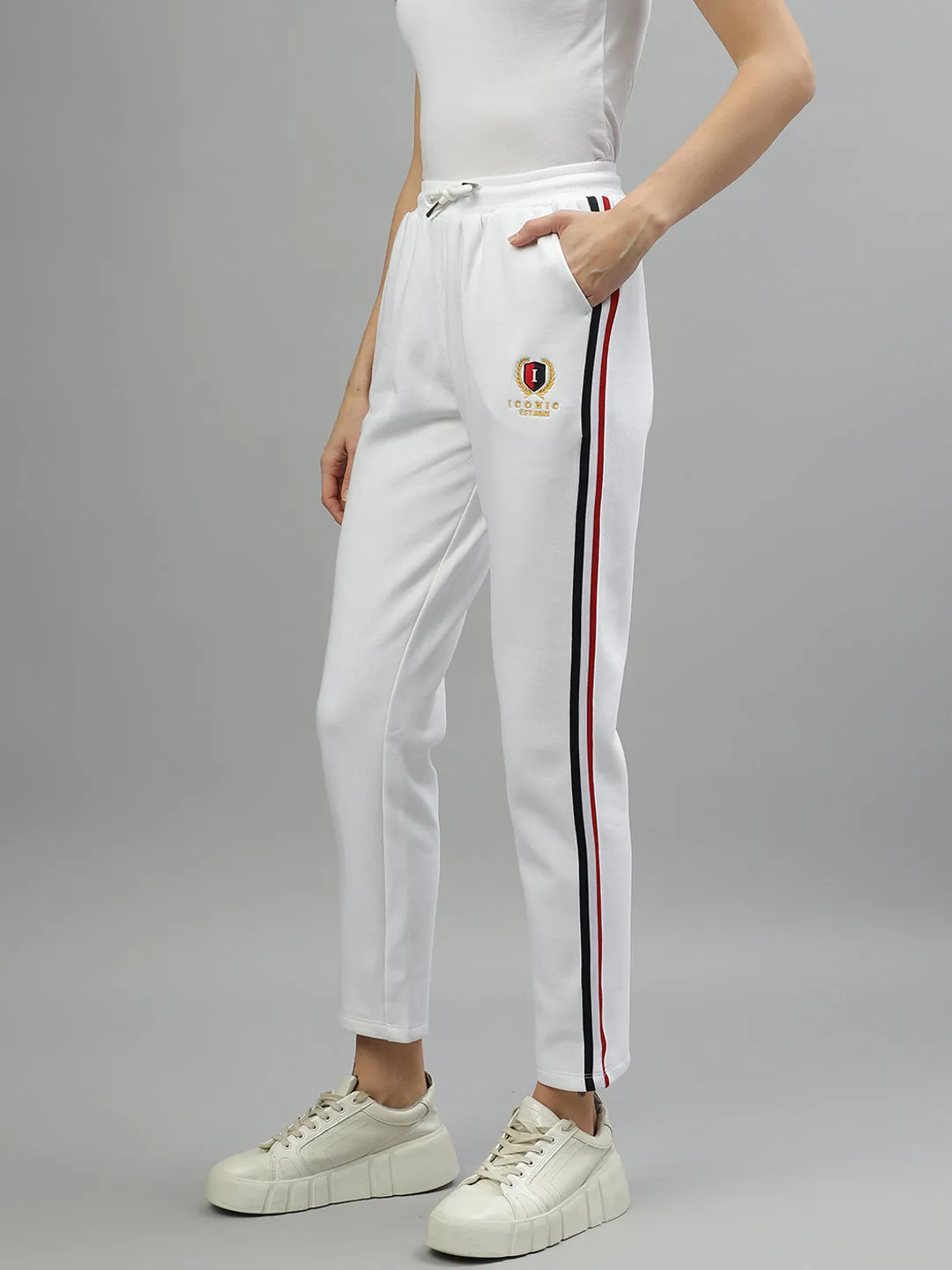 Iconic Women Solid Regular Fit Track Pants