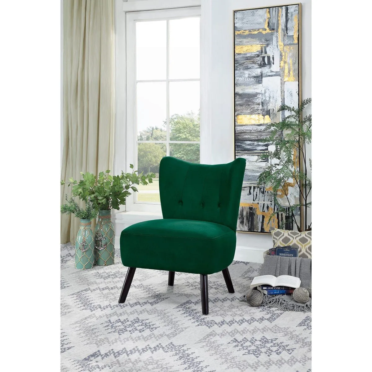 Imani Collection Green Accent Chair