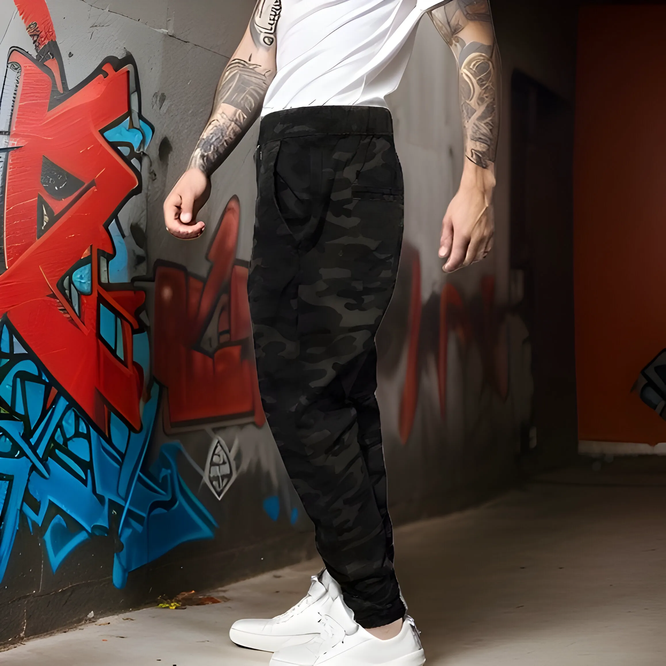 ^JAY JAYS^ (CAMO) JOGGER SWEATPANTS (WAIST 28'')